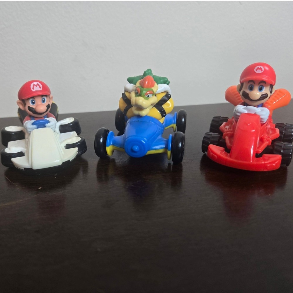 Nintendo Mario‎ Kart Toy Cars Kids OS Multicolor Good Bowser Mario Lot 3pc